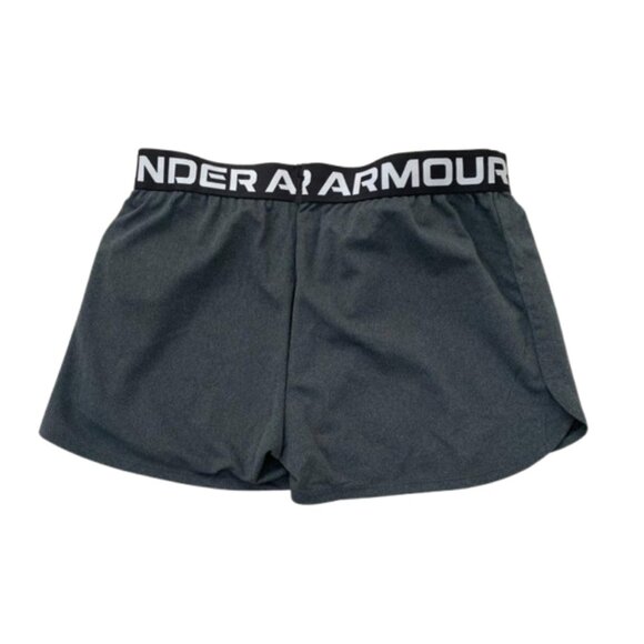 NWT Under Armour Heatgear Girl's Play Up Solid Shorts Color Steel Size Large - Picture 2 of 7